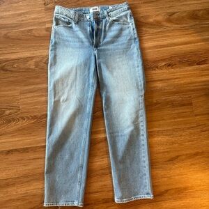PAIGE DENIM Sarah straight ankle light blue jeans